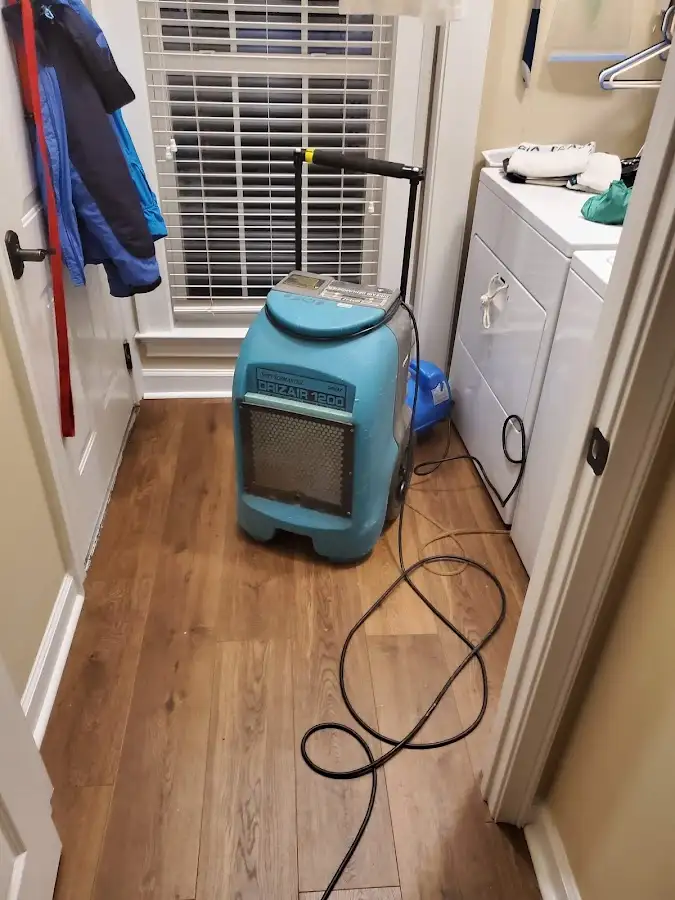 Commercial dehumidifier deployed for Flood Damage Cleanup in Matteson