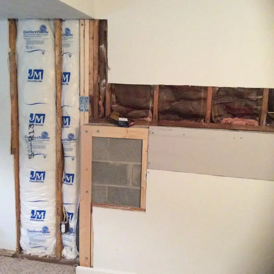 Wall insulation replacement during Contents Cleaning & Restoration in Matteson